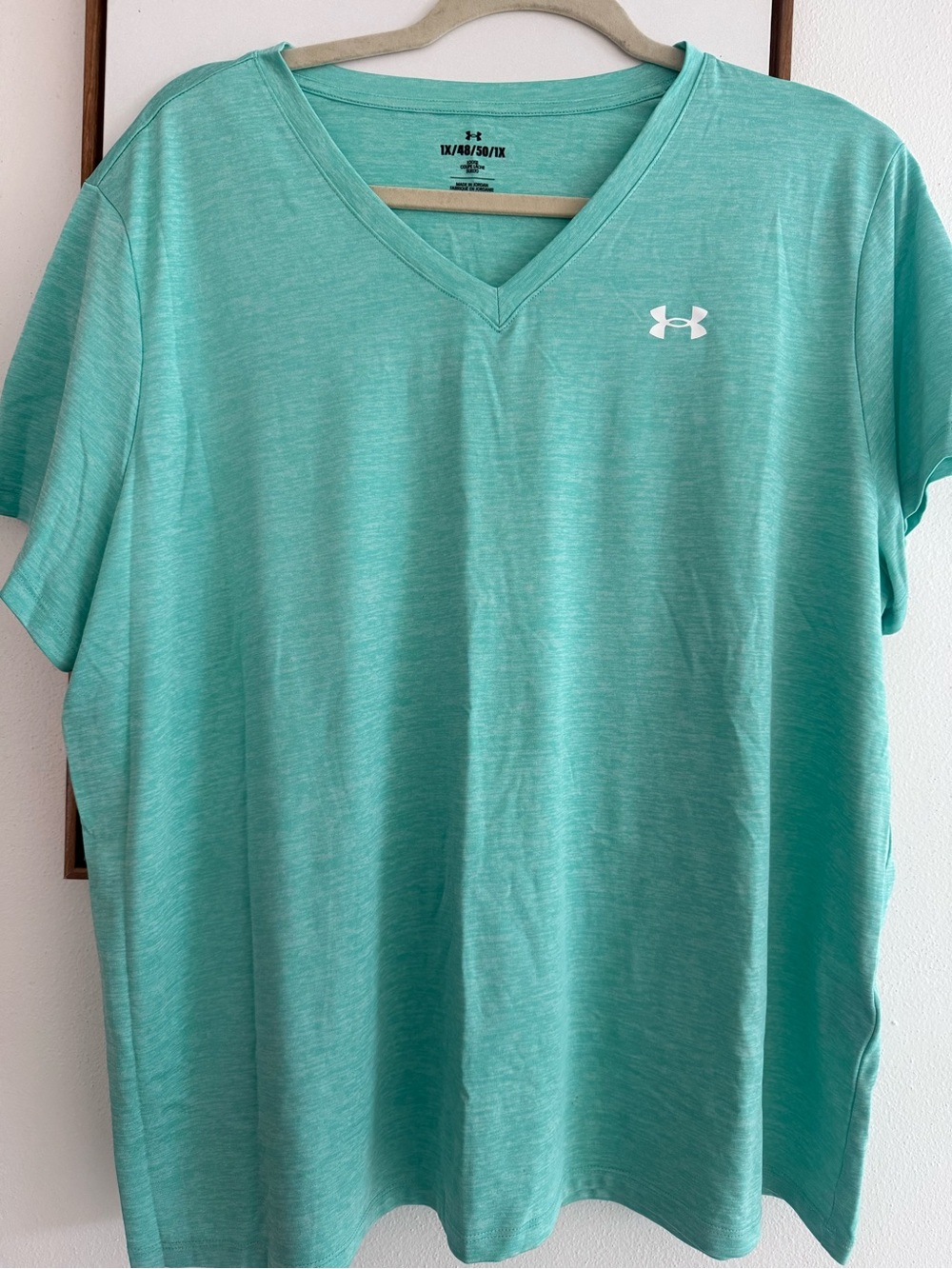 Under Armour Men’s V-Neck Performance Shirt - Teal Green
